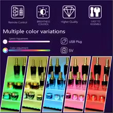 Akrylowy stojak ekspozycyjny z oświetleniem LED - 3-poziomowy stojak na perfumy i drabinkę, stojak na figurki, przezroczysty stojak na babeczki