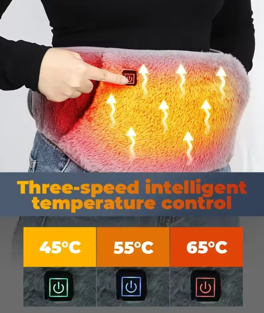 Podgrzewacz do brzucha z ładowaniem USB 3-poziomowa elektryczna podkładka grzewcza grafenowa Odporny na zimno pas macicy Odporny na zimno podkładka rozgrzewająca talię dłoni